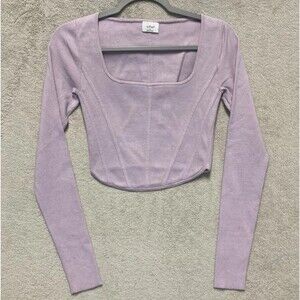 Artizia Wilfred Natalie Sweater Calluna Lilac Pale Pink Cropped Women’s Medium